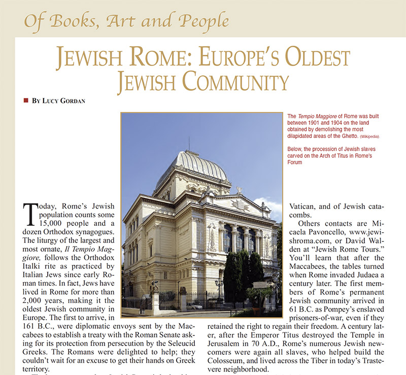 Jewish Rome: Europe’s Oldest Jewish Community