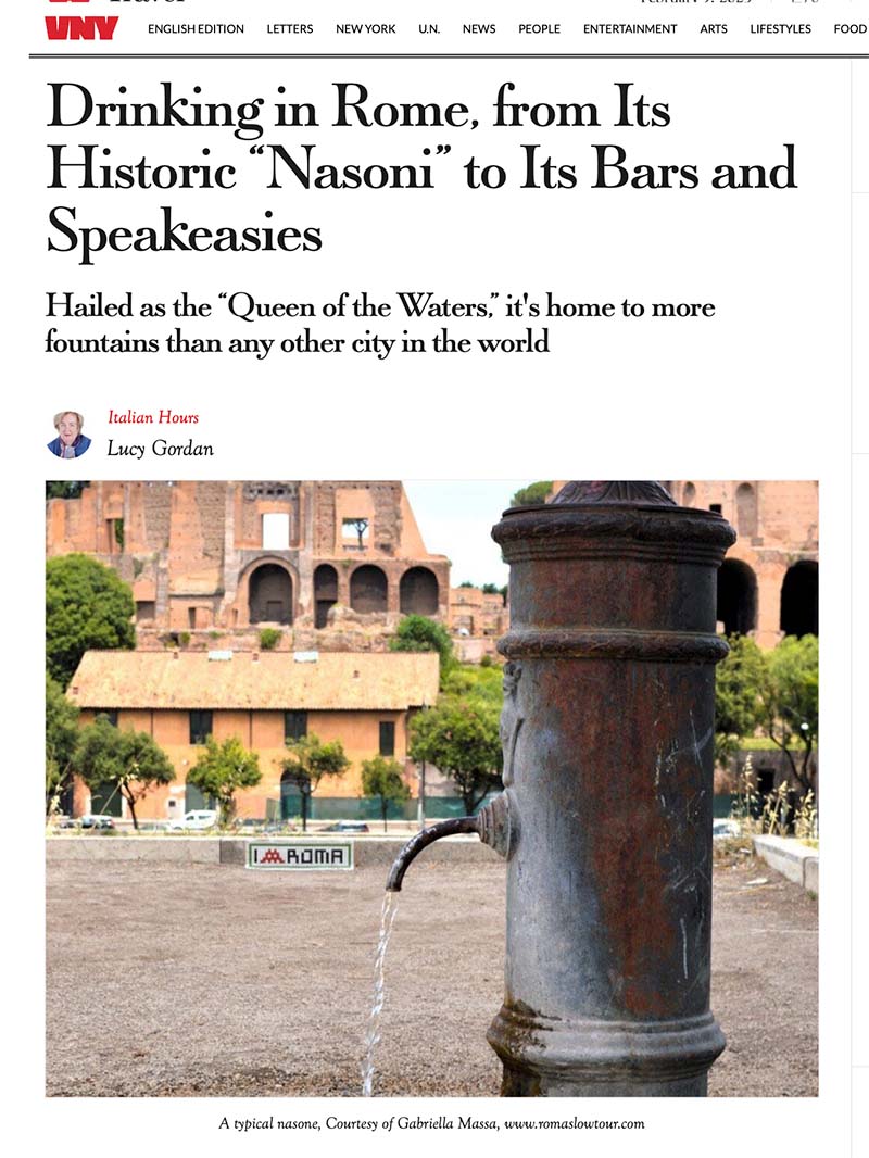 Drinking in Rome, from Its Historic “Nasoni” to Its Bars and Speakeasies