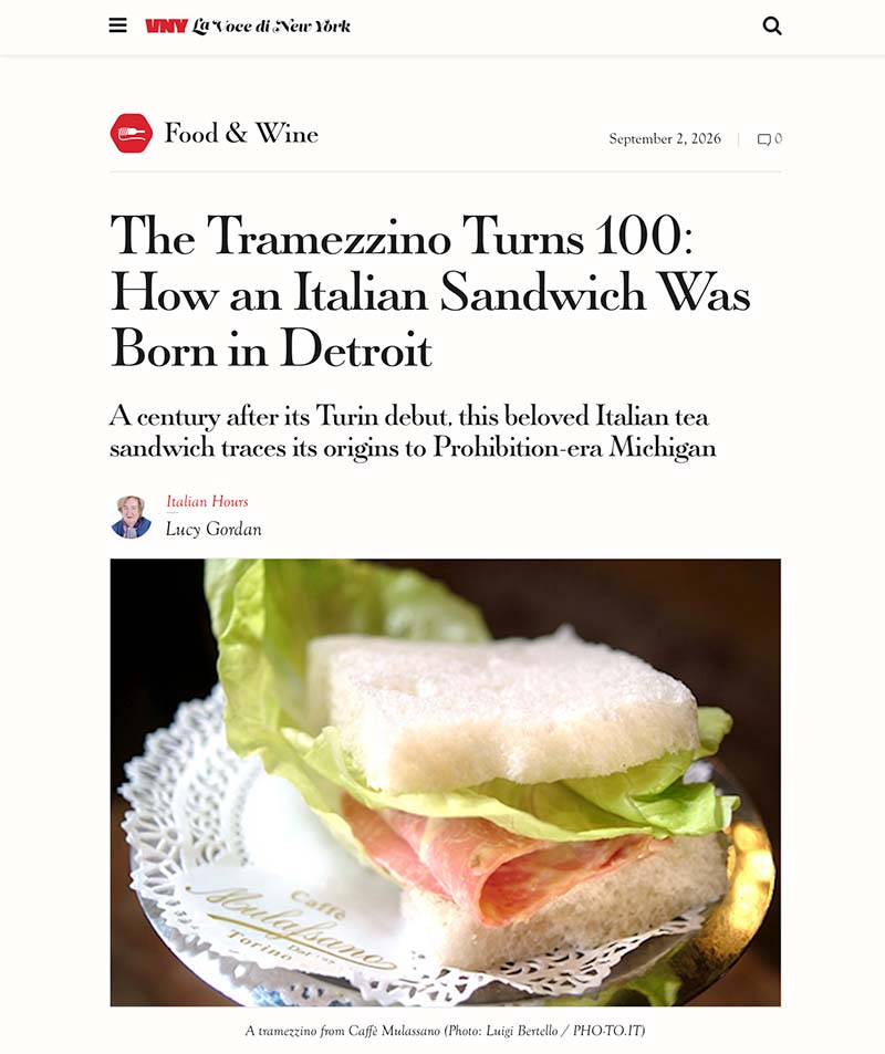 The Tramezzino Turns 100: How an Italian Sandwich Was Born in Detroit