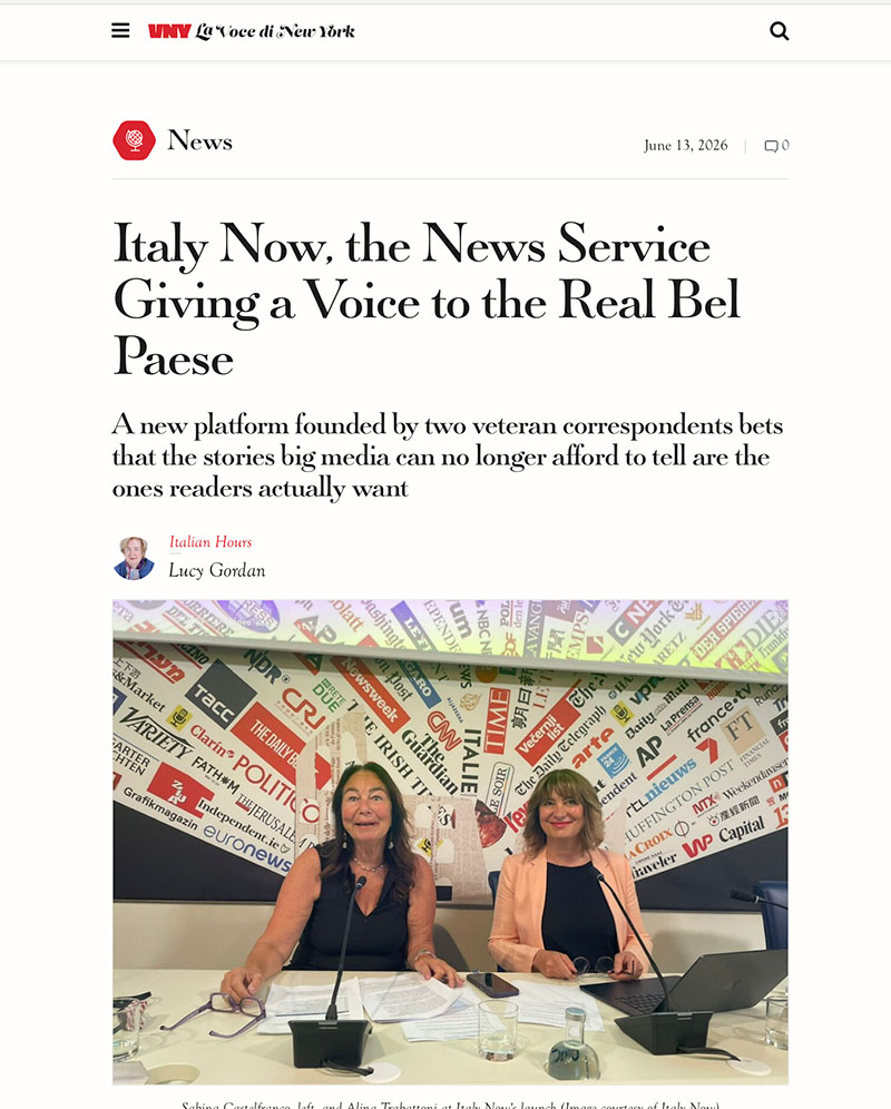 Italy Now, the News Service Giving a Voice to the Real Bel Paese